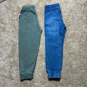 JOGGER PANTS Lot Of 2 KIDS Size 6 - 7 Yrs Color Dark Grey Tie Waist Pockets